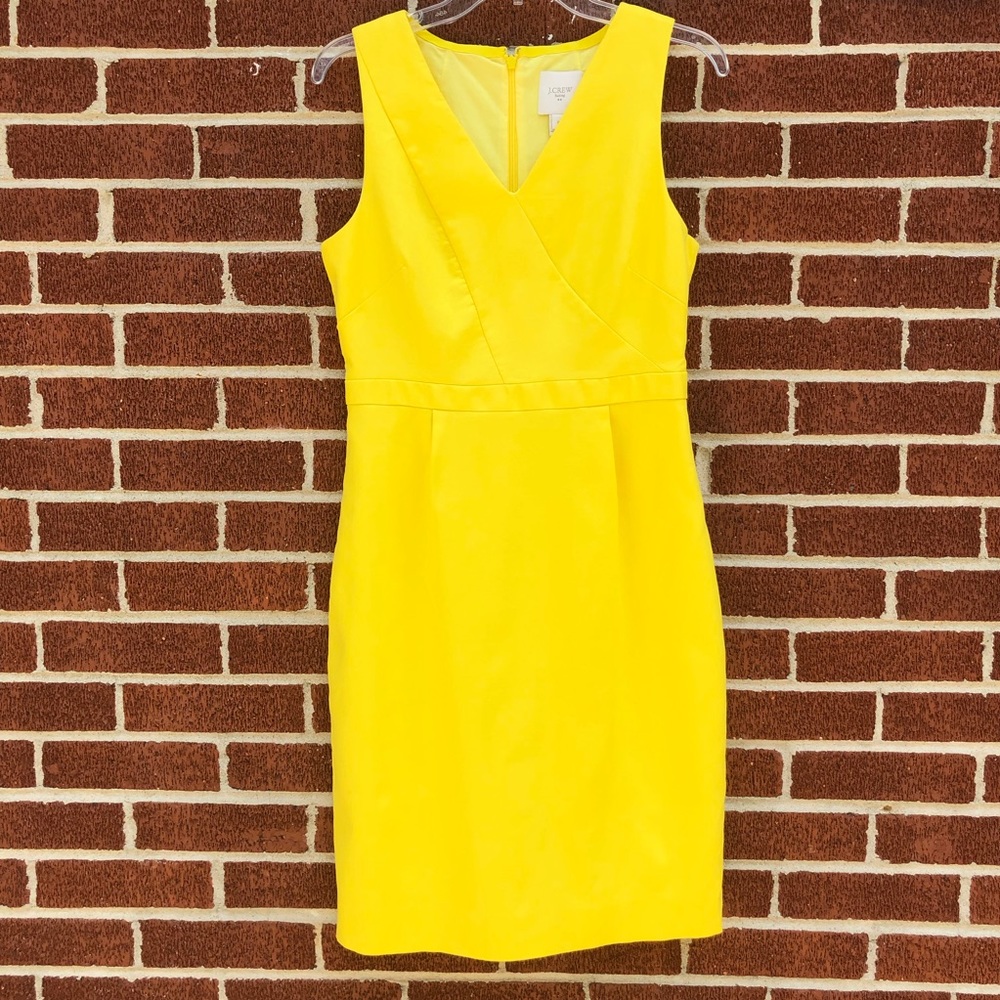 J. Crew C4076 yellow Sheath dress